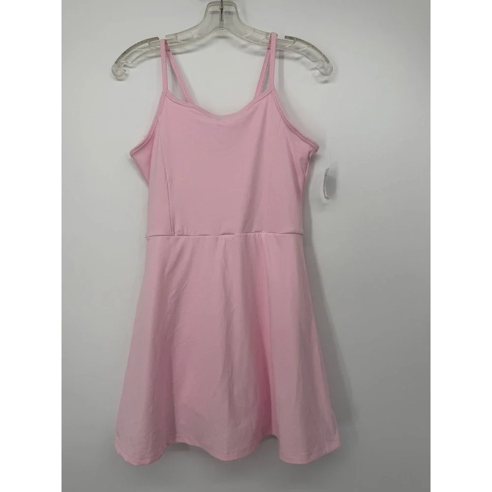 Children's Place Girls Pink Active Dress Built-In Shorts XXL Cameo Strappy Back